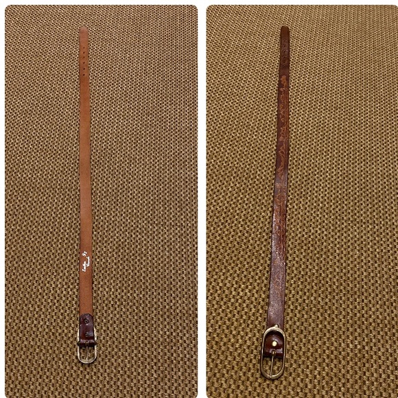 Canale Vintage leather belt brown embossing size S-M - Picture 10 of 17